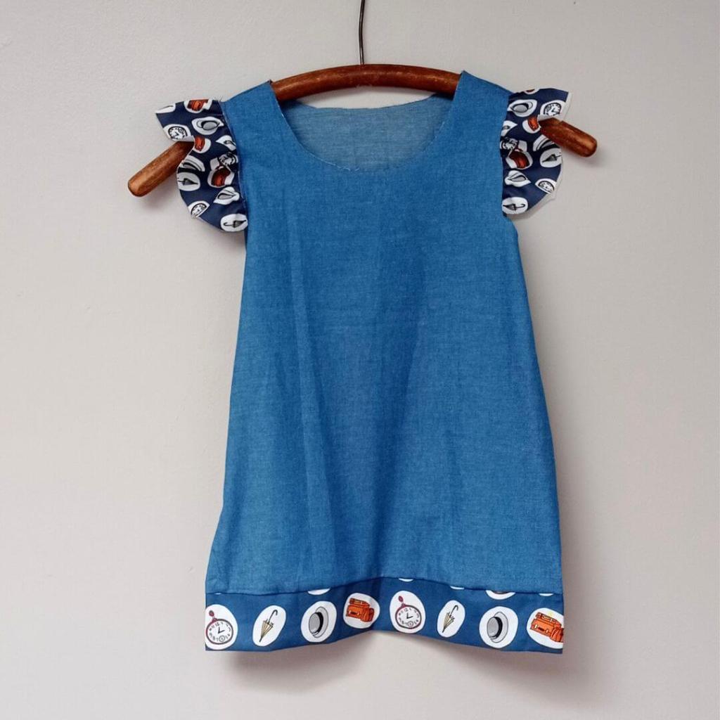 Finished dress with elasticated waist