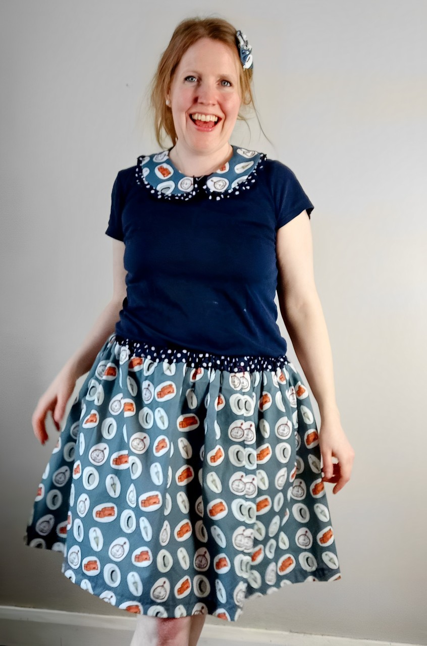 Elasticated waist skirt ready to sew kit