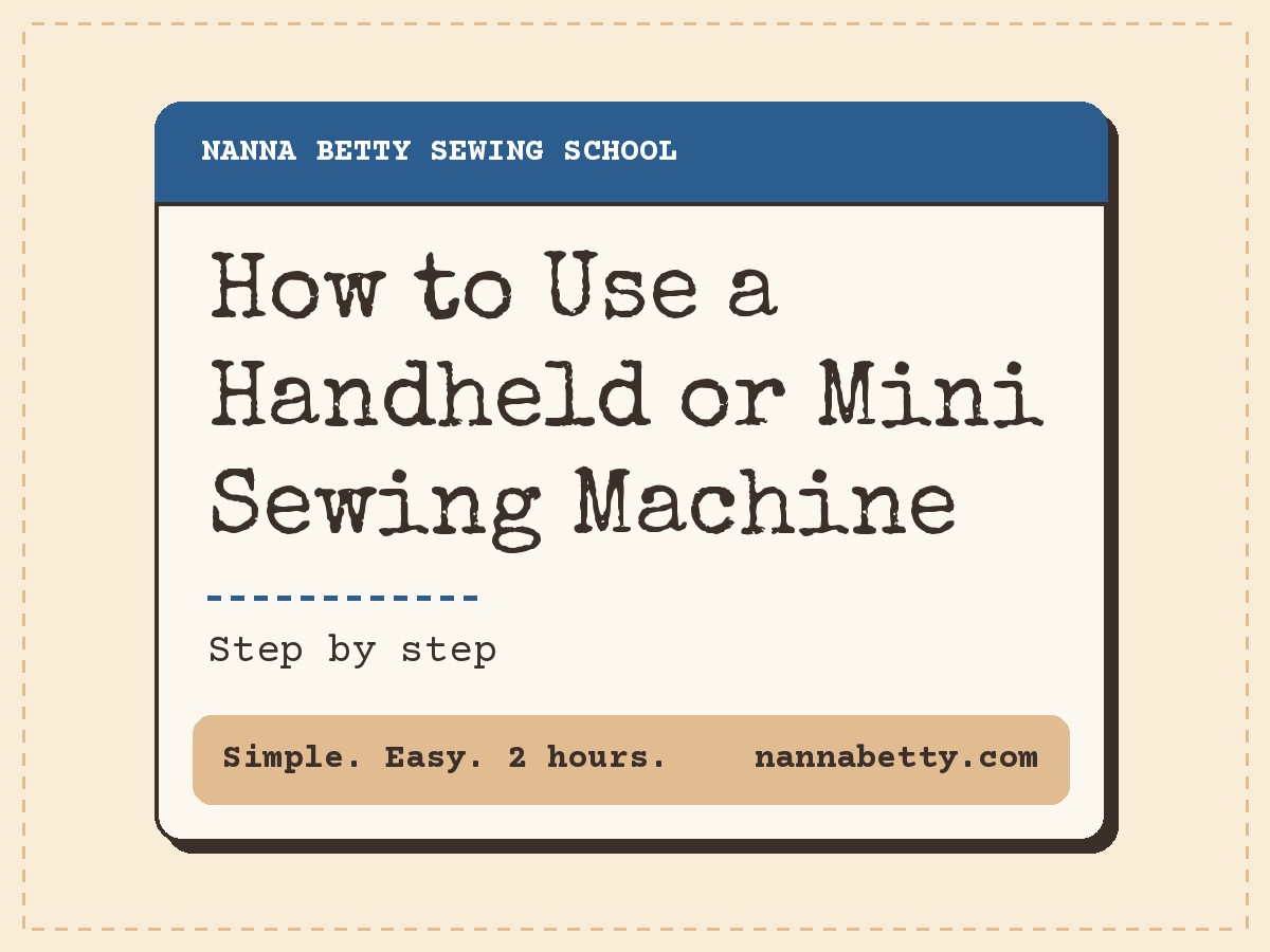 How to Use a Handheld or Mini Sewing&nbsp;Machine