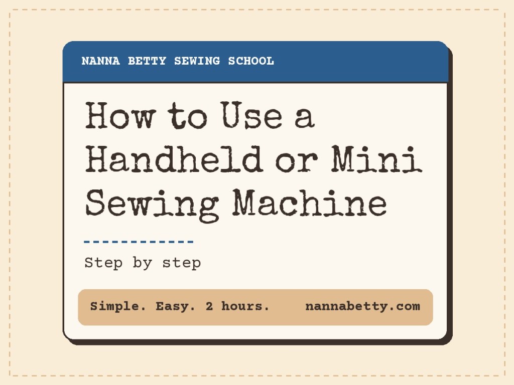 How to Use a Handheld or Mini Sewing Machine, step by step